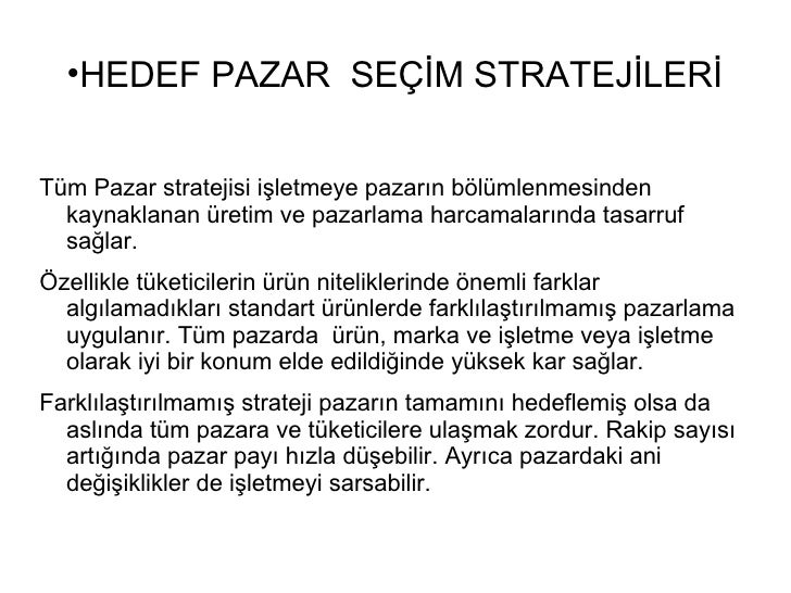 Hedef pazar nasıl değerlendirilir Hedef pazar nasıl değerlendirilir